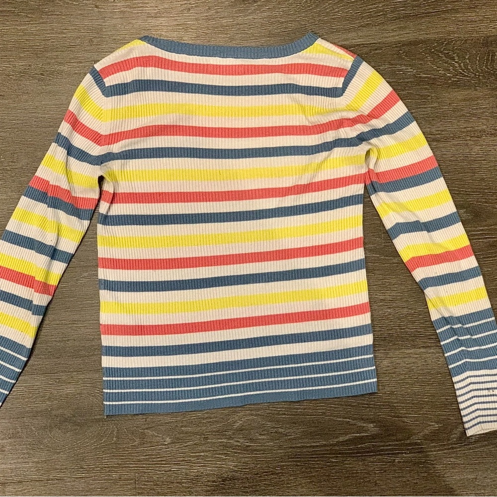 Striped Ribbed Long Sleeve Top - Picture 6 of 6